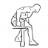 Seated Bent-Over One Arm Triceps Extension